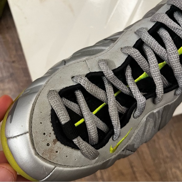 Nike Air Foamposite One PRM Premium Metallic Camo Silver Volt - Picture 12 of 12